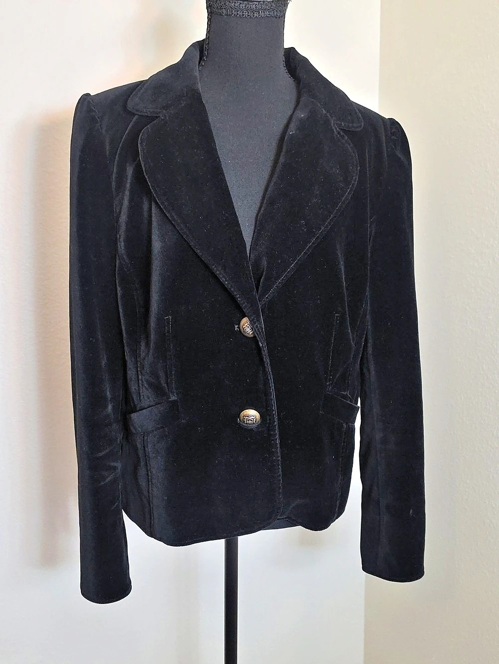 Madison Black Velvet Blazer Size XL